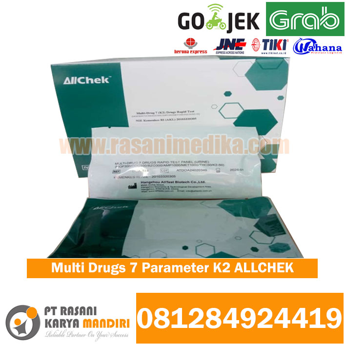 Lokasi alamat toko tempat jual cari beli pesan order online Alat Test cek uji deteksi diagnosa identifikasi Narkoba Multi Drugs 7 Parameter K2 ALLCHEK 25 Tes