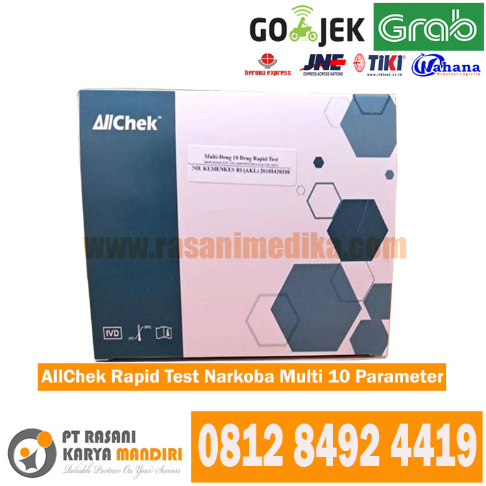 AllChek Rapid Test Narkoba Multi 10 Parameter Original – alat uji zat terlarang hasil cepat dan akurat untuk pemeriksaan narkotika dan psikotropika AMP, MOP, COC, MTD, THC, MDMA, PCP, SOMA, BZO.